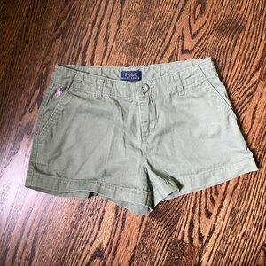 Ralph Lauren Girls Green Chino Shorts
